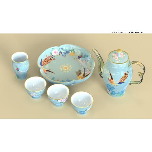 6头釉上共筑茶咖具