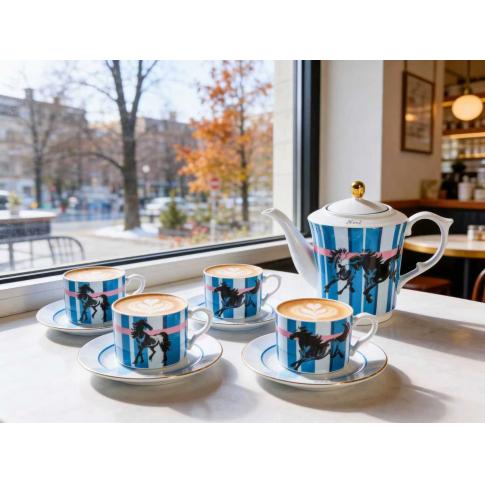 9头釉上好事发生(蓝)咖啡具