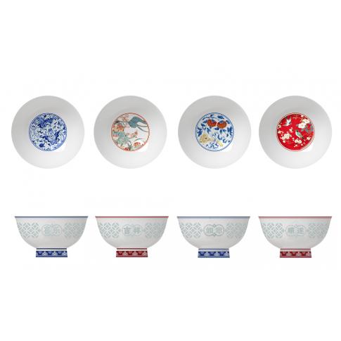 4头碗事如意饭具套组