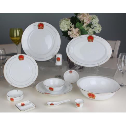 56头国徽中餐具