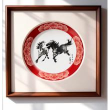 「骏驰鸿运」马年生肖挂画