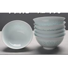 6头青釉玲珑饭碗套组