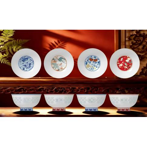 4头碗事如意饭具套组