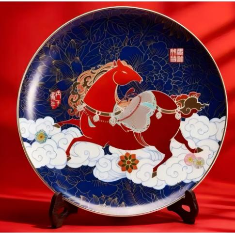 1头马到成功马年装饰盘