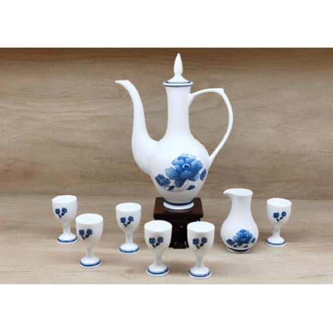 10头青花酒具-青韵