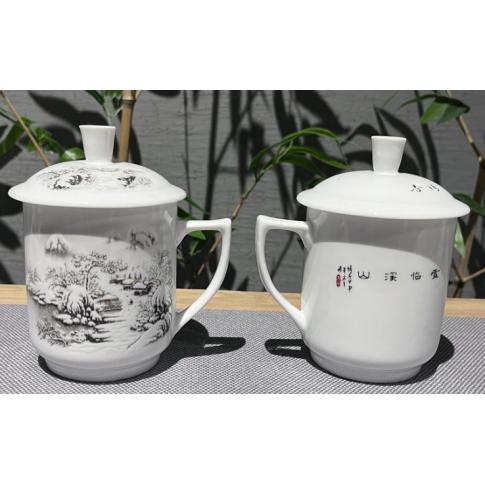 2头雪景对杯