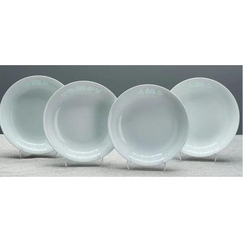 4头8英寸青釉玲珑深盘套组