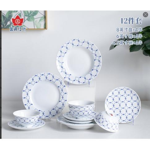 12头蓝颜中餐具