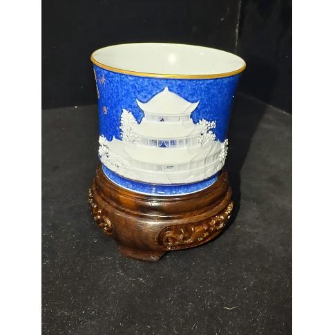 洒蓝堆白四大名楼容天杯