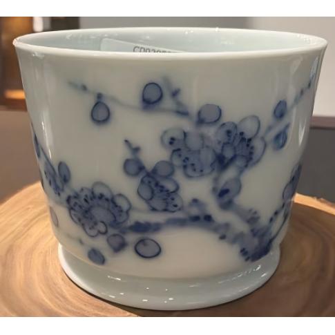 1头手绘青花柴窑金品陶霸王杯