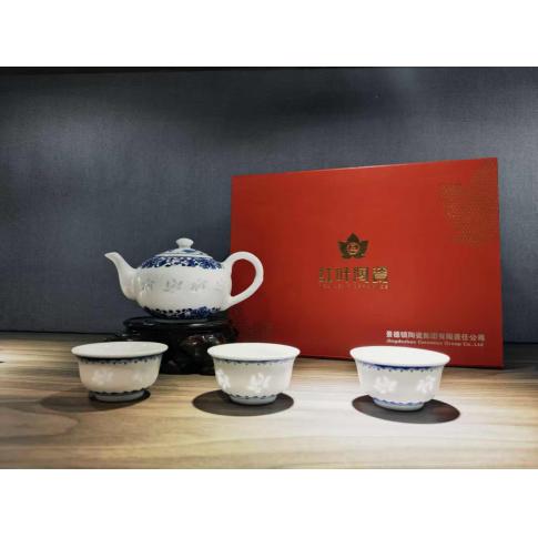 五头玲珑茶具 玲珑小花