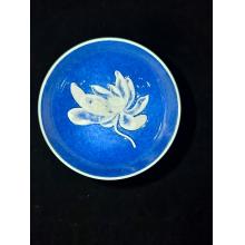 洒蓝堆白荷花普洱杯