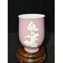 烟霞紫堆白佛莲闻香杯