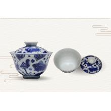 2头手绘青花柴窑鱼藻二...