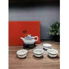 五头玲珑茶具 如意富贵